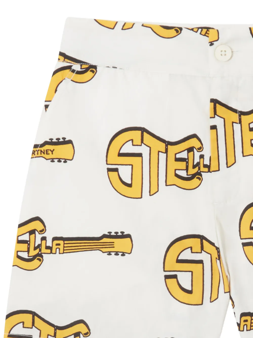 Stella McCartney Kids guitar-print shorts Wit
