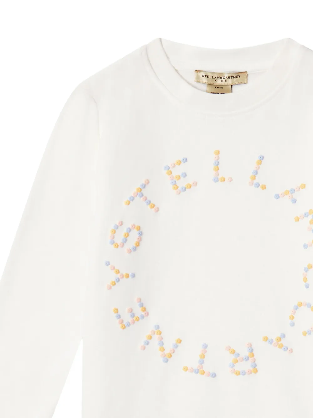 Stella McCartney Kids Trui met geborduurd logo Wit