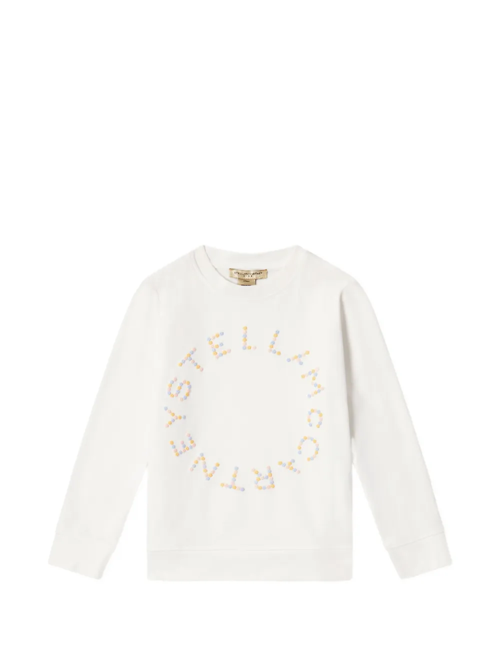 Stella McCartney Kids logo-embroidered sweater - Bianco