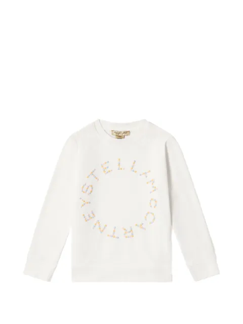 Stella McCartney Kids logo-embroidered sweatshirt