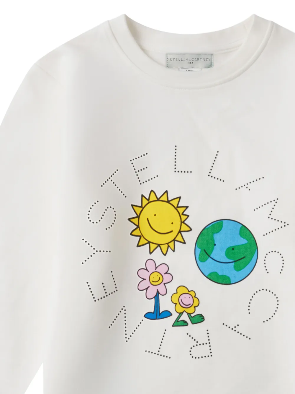 Stella McCartney Kids Earth Friends sweater met grafische print Wit