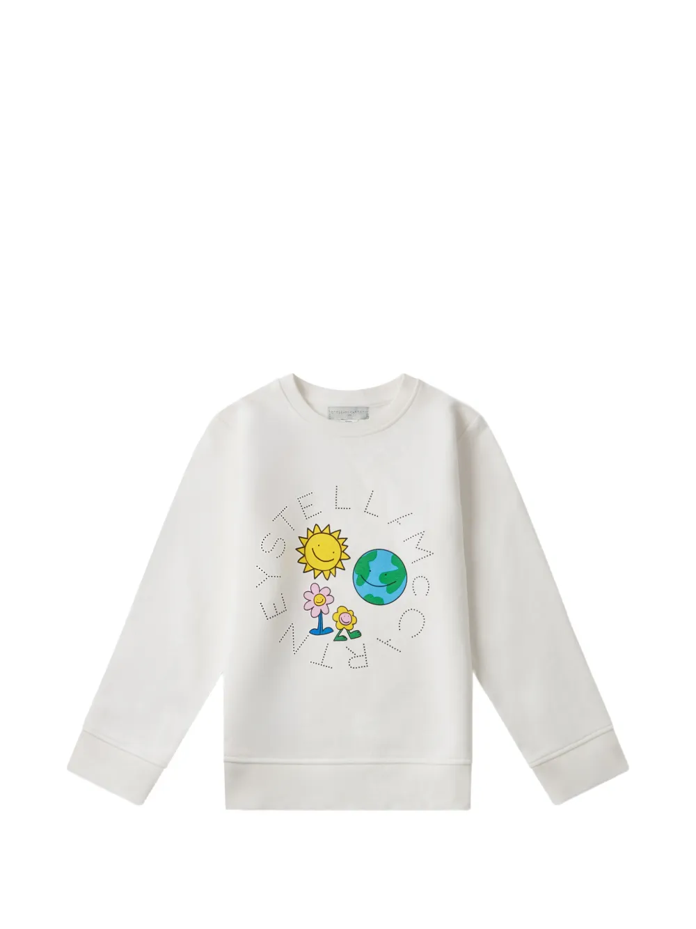 Stella McCartney Kids Earth Friends graphic-print sweatshirt - Bianco