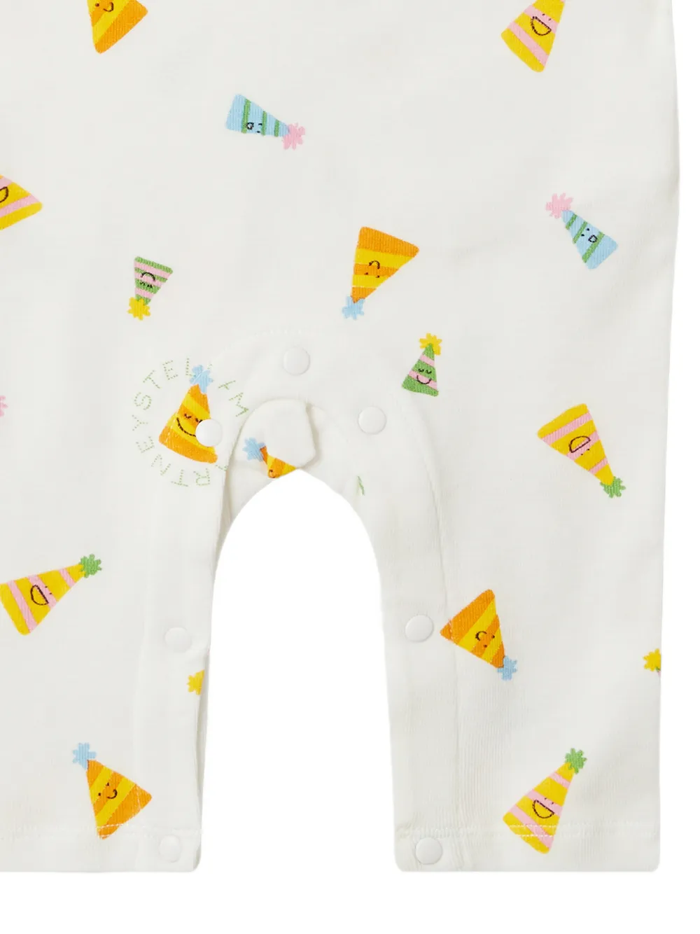 Stella McCartney Kids Vierdelige romperset met feestmuts-print Wit