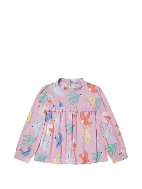 Stella McCartney Kids dove-print ruffled blouse