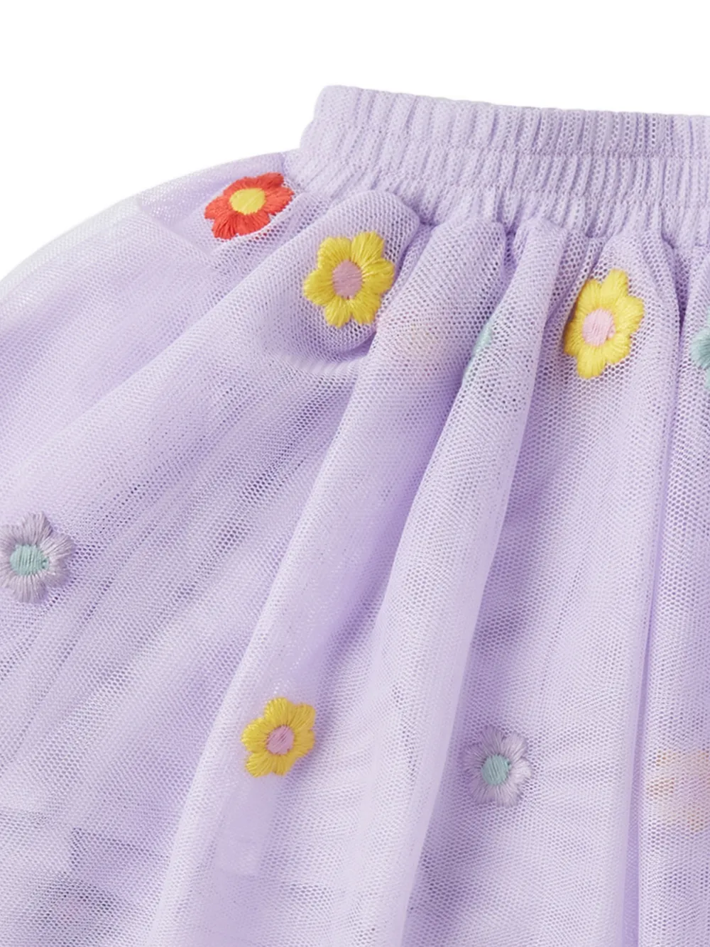 Stella McCartney Kids embroidered tulle skirt Paars