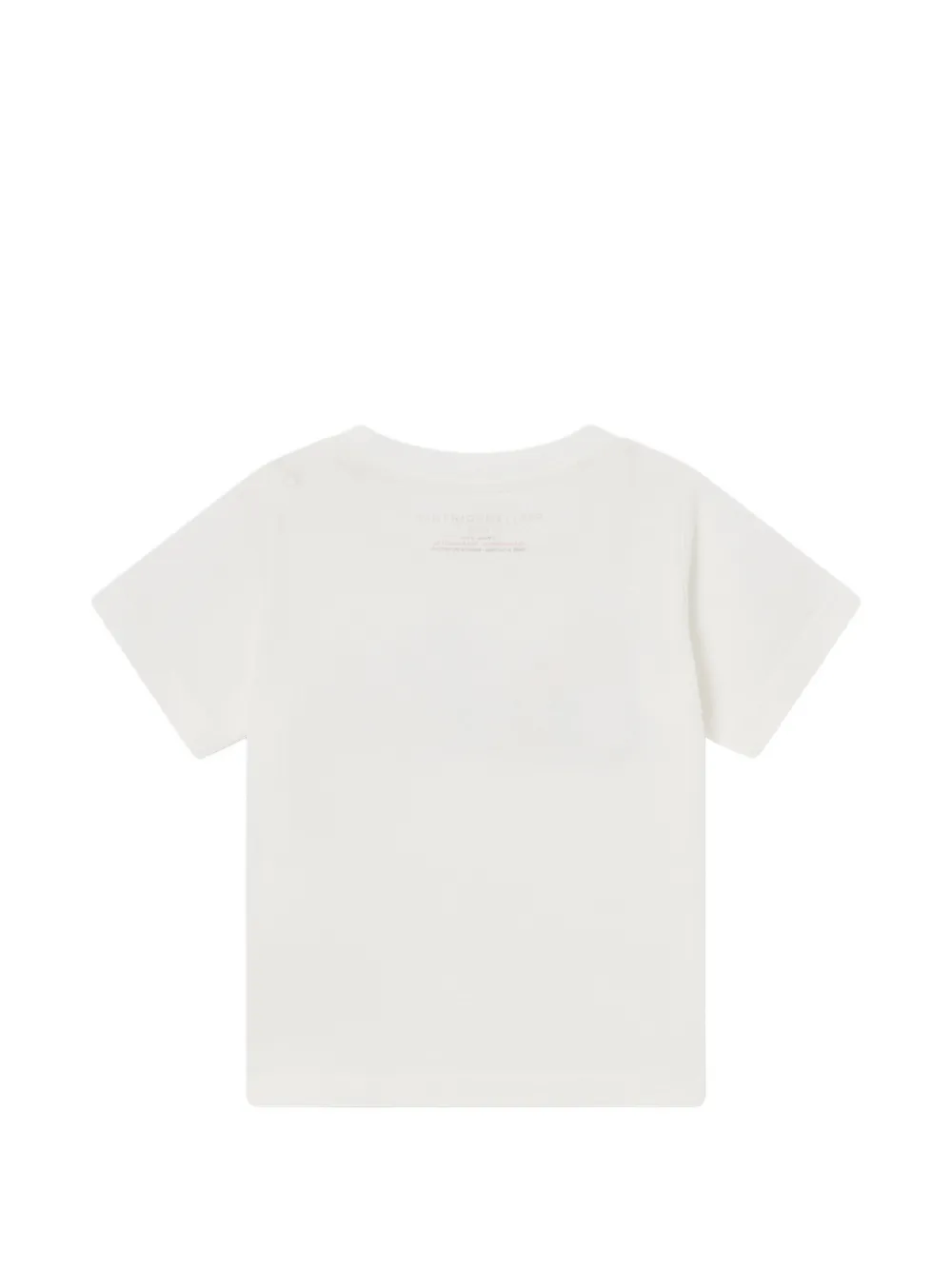 Stella McCartney Kids Katoenen T-shirt met logoprint Beige