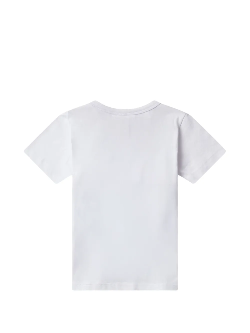 Stella McCartney Kids Katoenen T-shirt met logoprint Wit