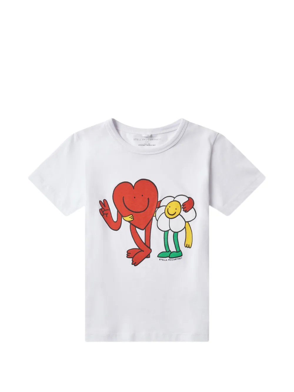 Stella McCartney Kids T-shirt in cotone con stampa grafica - Bianco