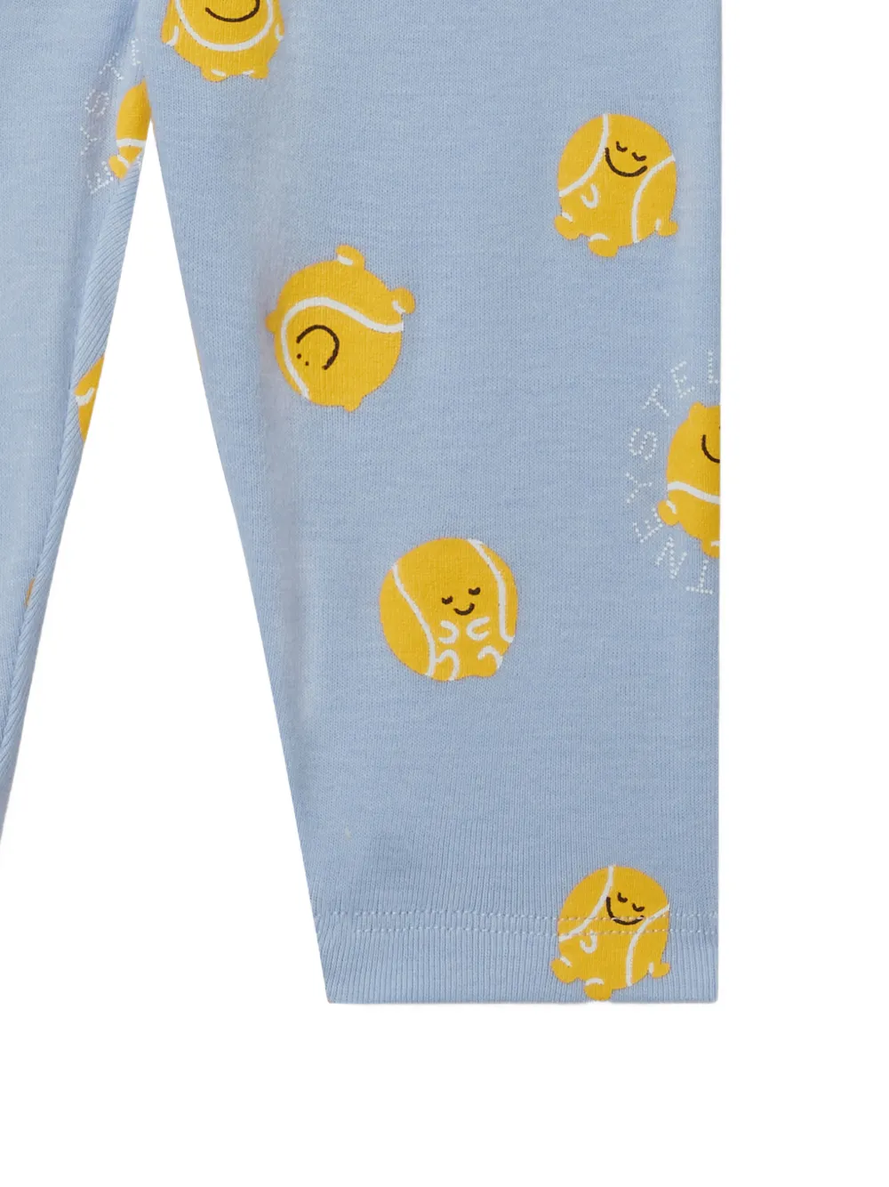 Stella McCartney Kids Katoenen broek met tennis-print Blauw