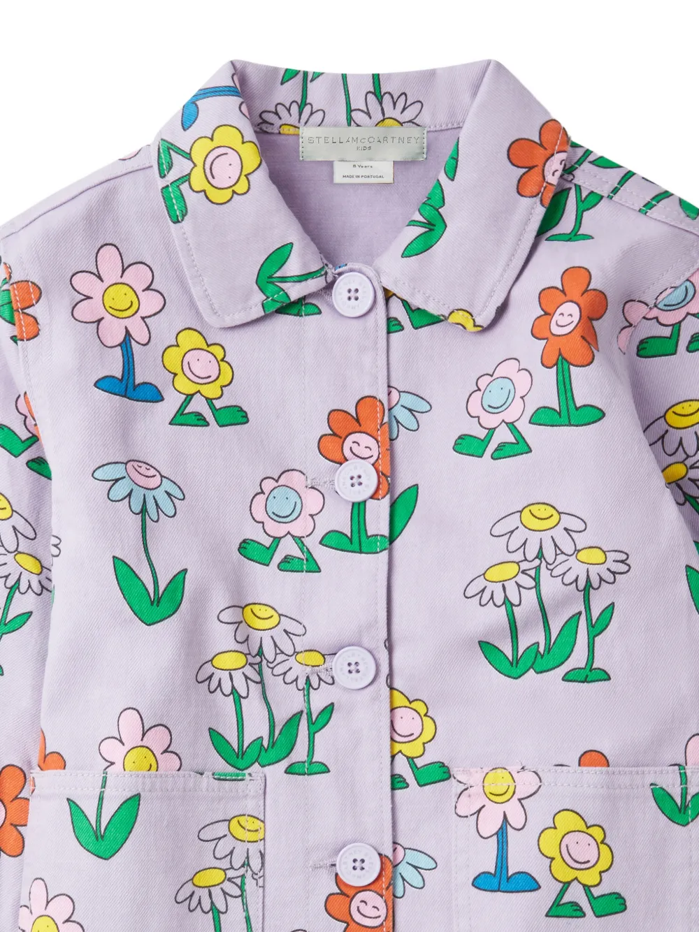 Stella McCartney Kids Jack met bloemenprint Paars
