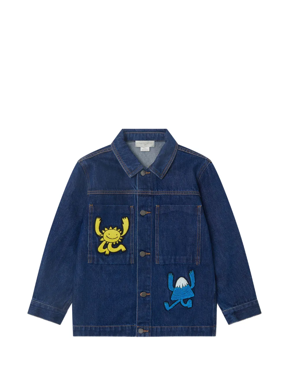 Stella McCartney Kids Earth Friends graphic-patch denim jacket - Blu
