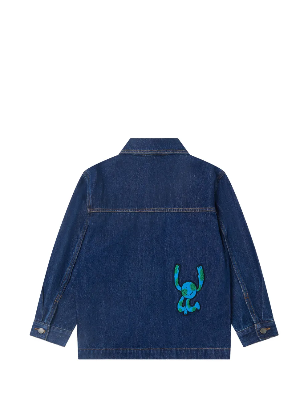 Stella McCartney Kids Earth Friends denim jack met grafische patch Blauw
