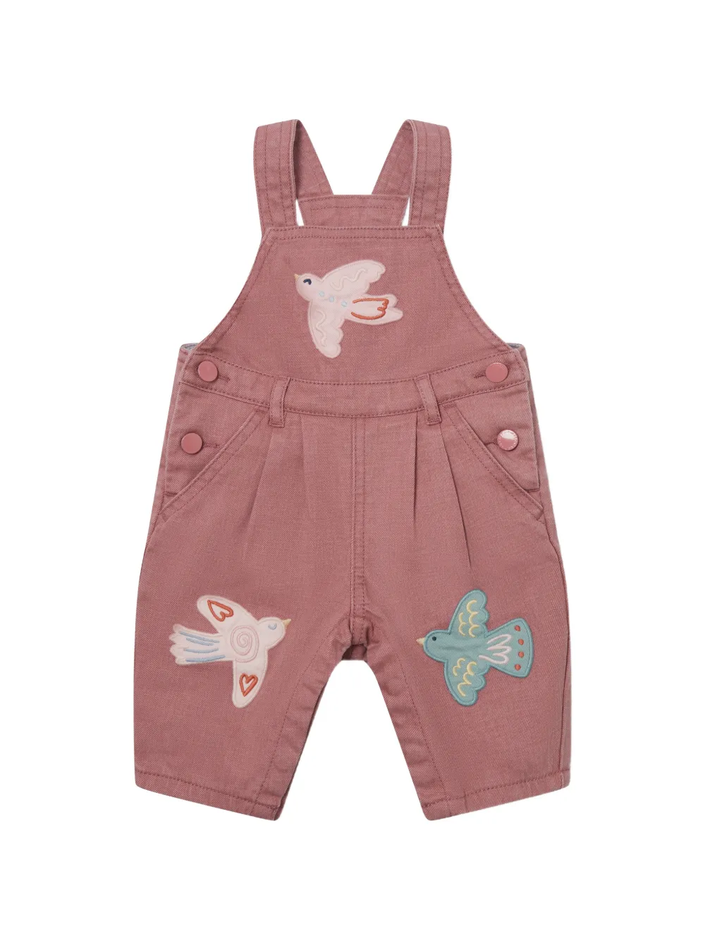 Stella McCartney Kids Salopette con design patchwork - Rosa