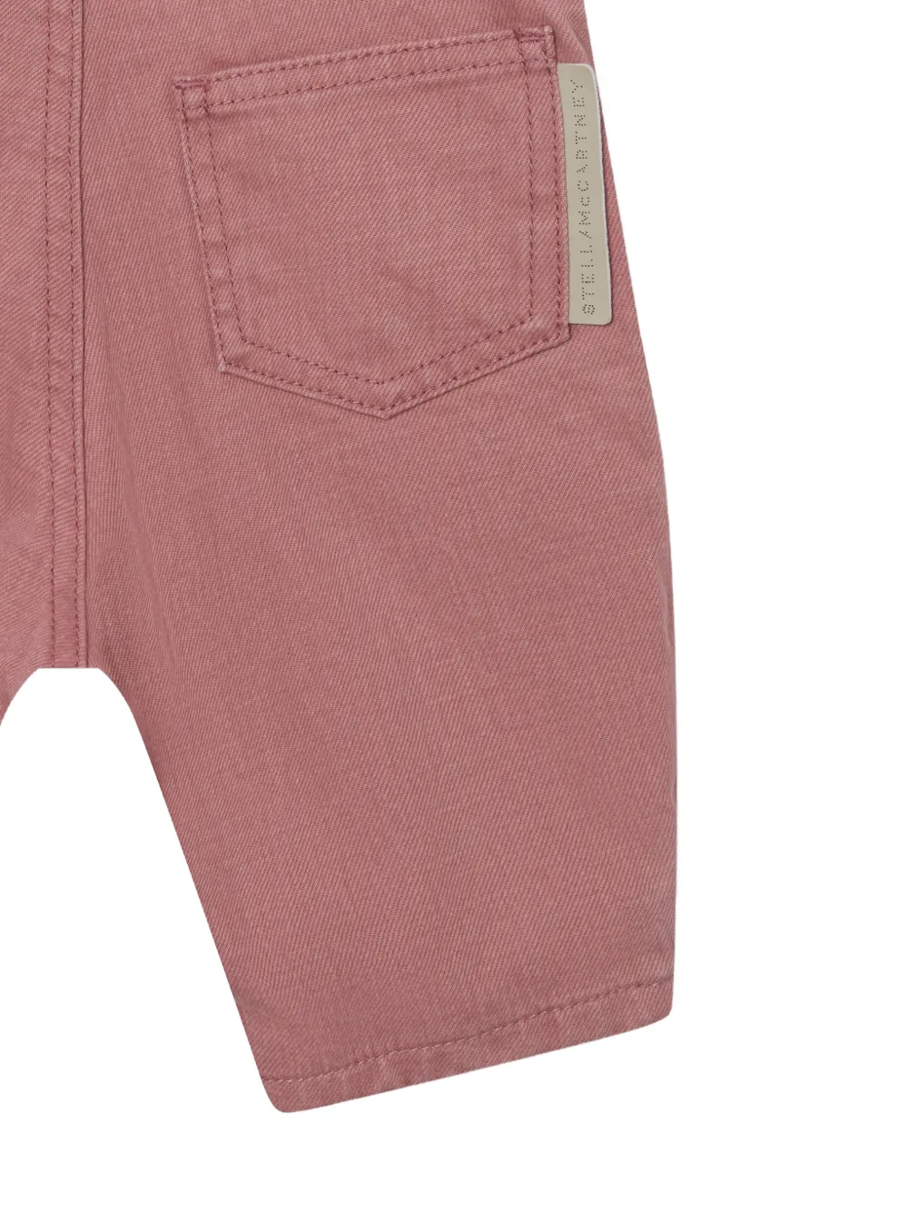 Stella McCartney Kids Tuinbroek met vogel-patchwork Roze