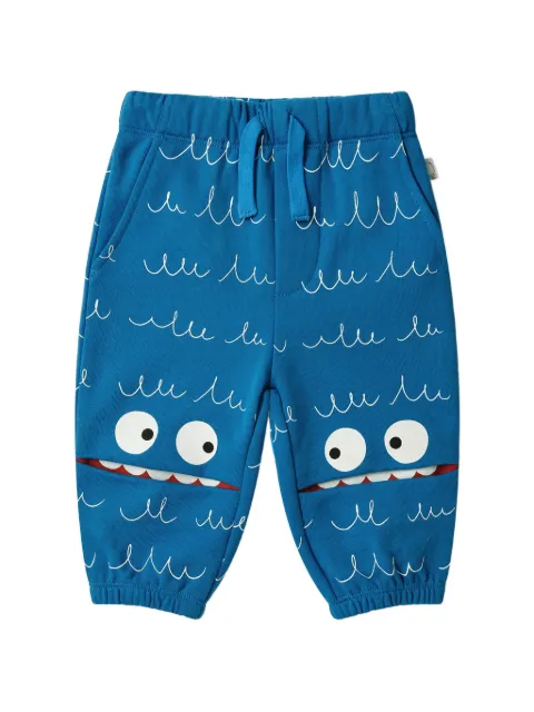 Stella McCartney Kids pantalones de chándal con motivo de monstruo
