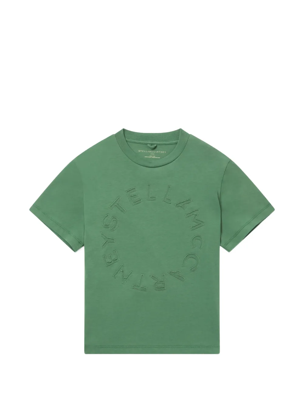 Stella McCartney Kids logo-embroidered T-shirt - Verde