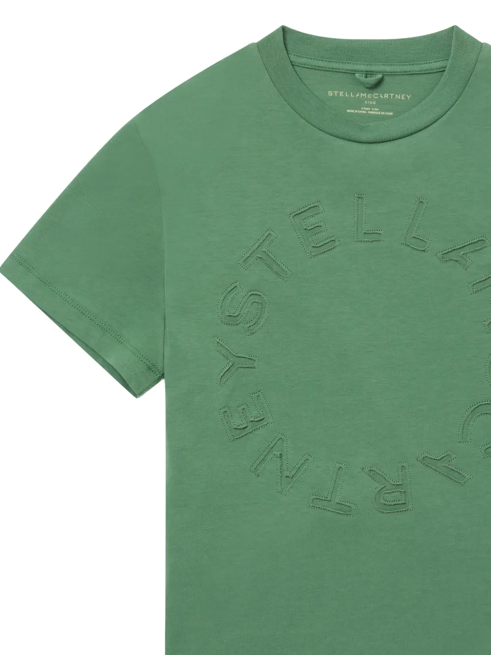 Stella McCartney Kids T-shirt met geborduurd logo Groen