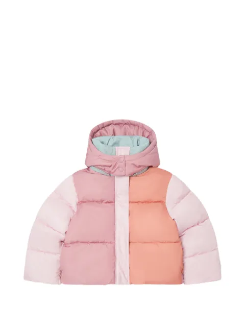 Stella McCartney Kids colour-block hooded puffer coat