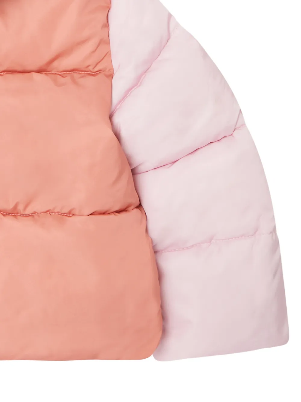 Stella McCartney Kids Donsjas met colourblocking en capuchon Roze