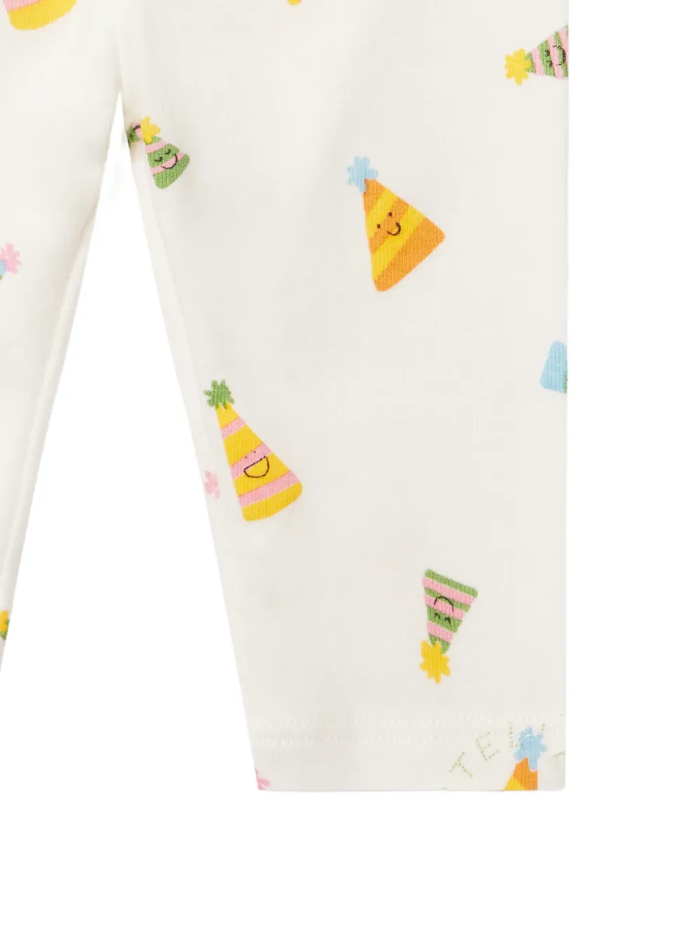 Stella McCartney Kids Broek met feestmuts-print Wit