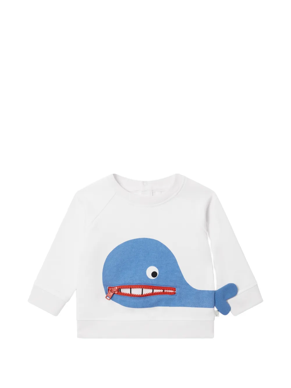 Stella McCartney Kids whale-motif cotton sweatshirt - Bianco