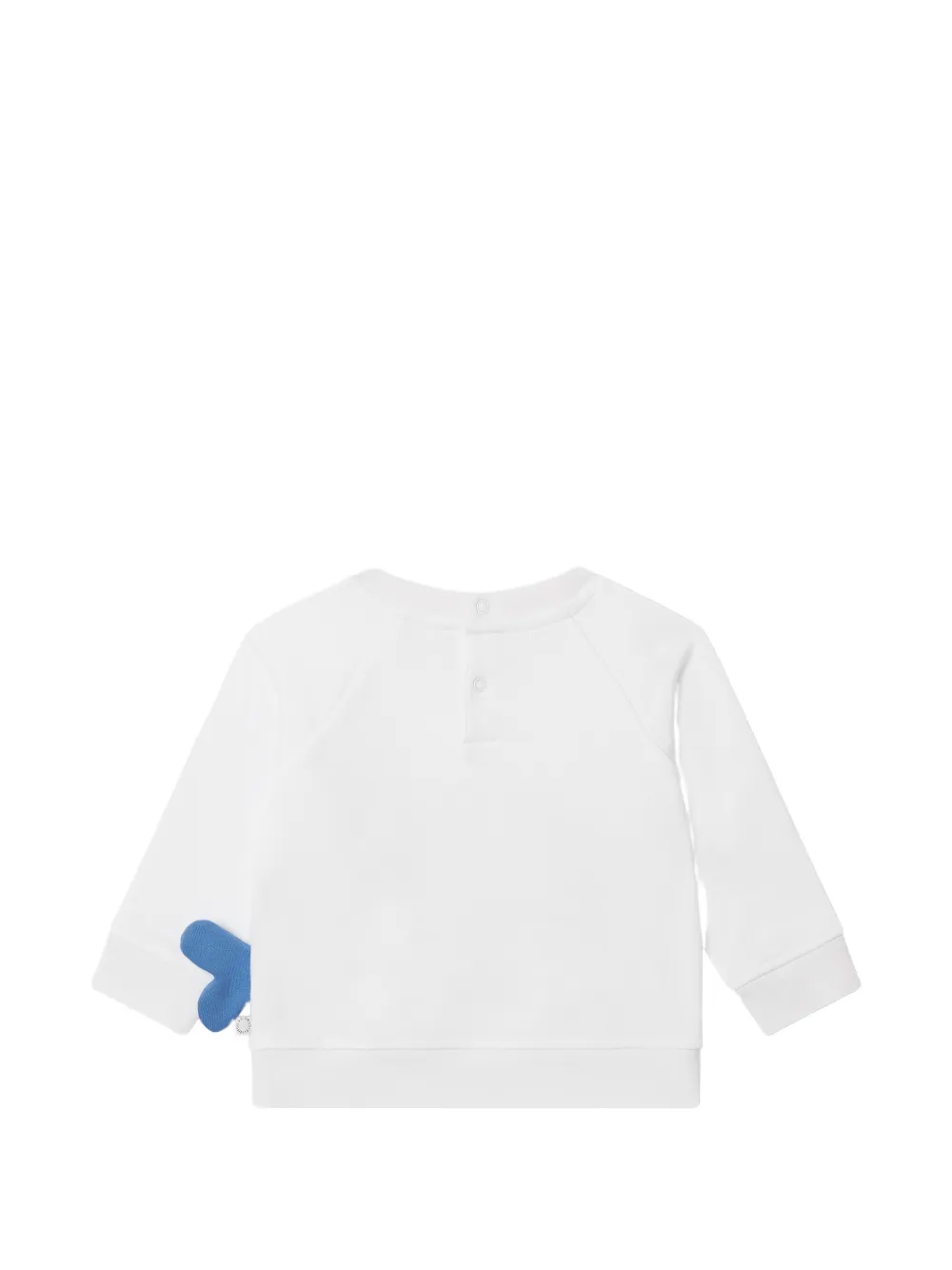 Stella McCartney Kids whale-motif cotton sweatshirt Wit
