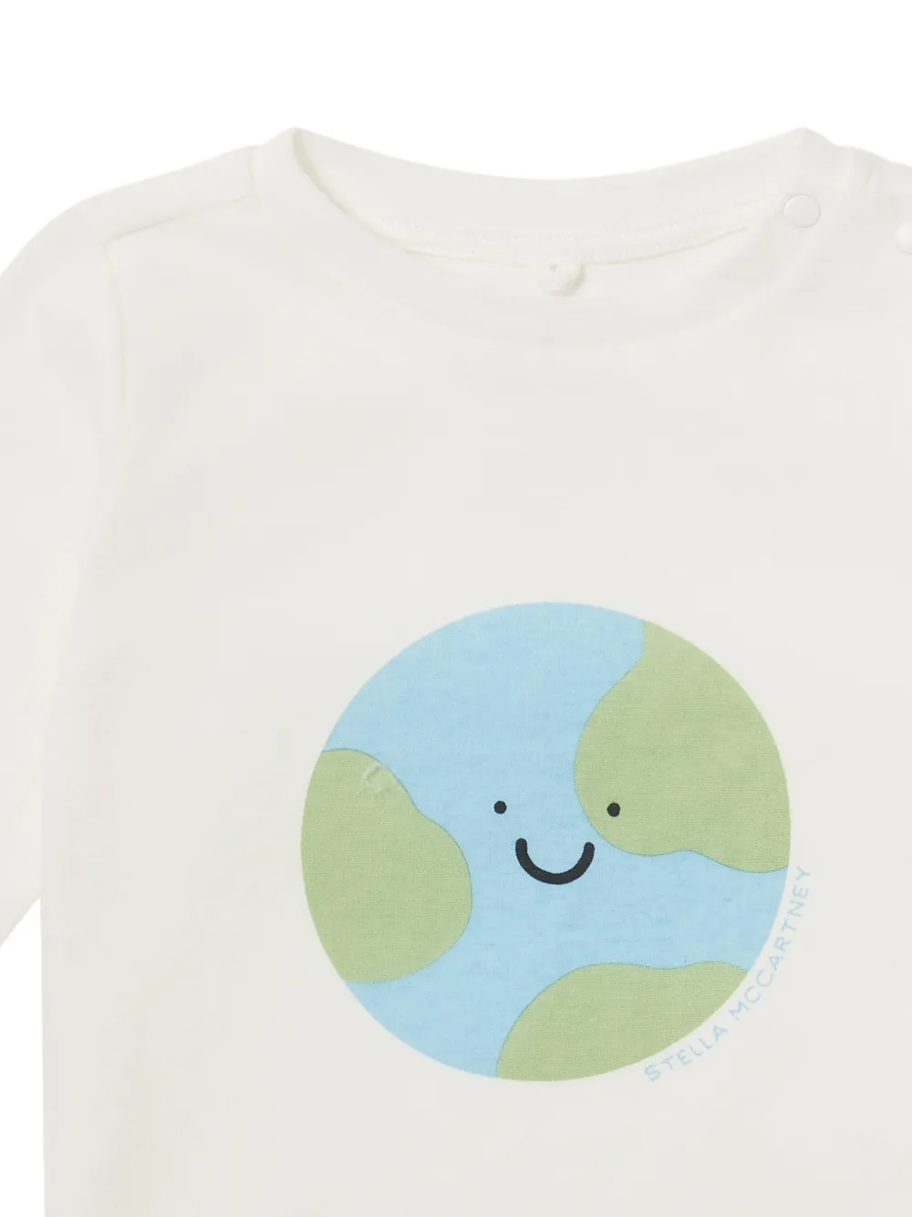 Stella McCartney Kids T-shirt met grafische print Beige
