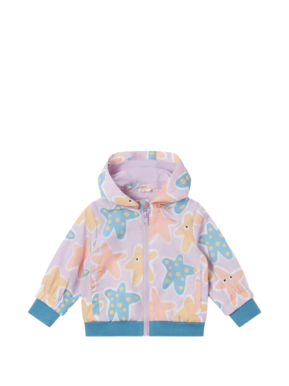 Stella McCartney Kids starfish-print hooded jacket - Viola