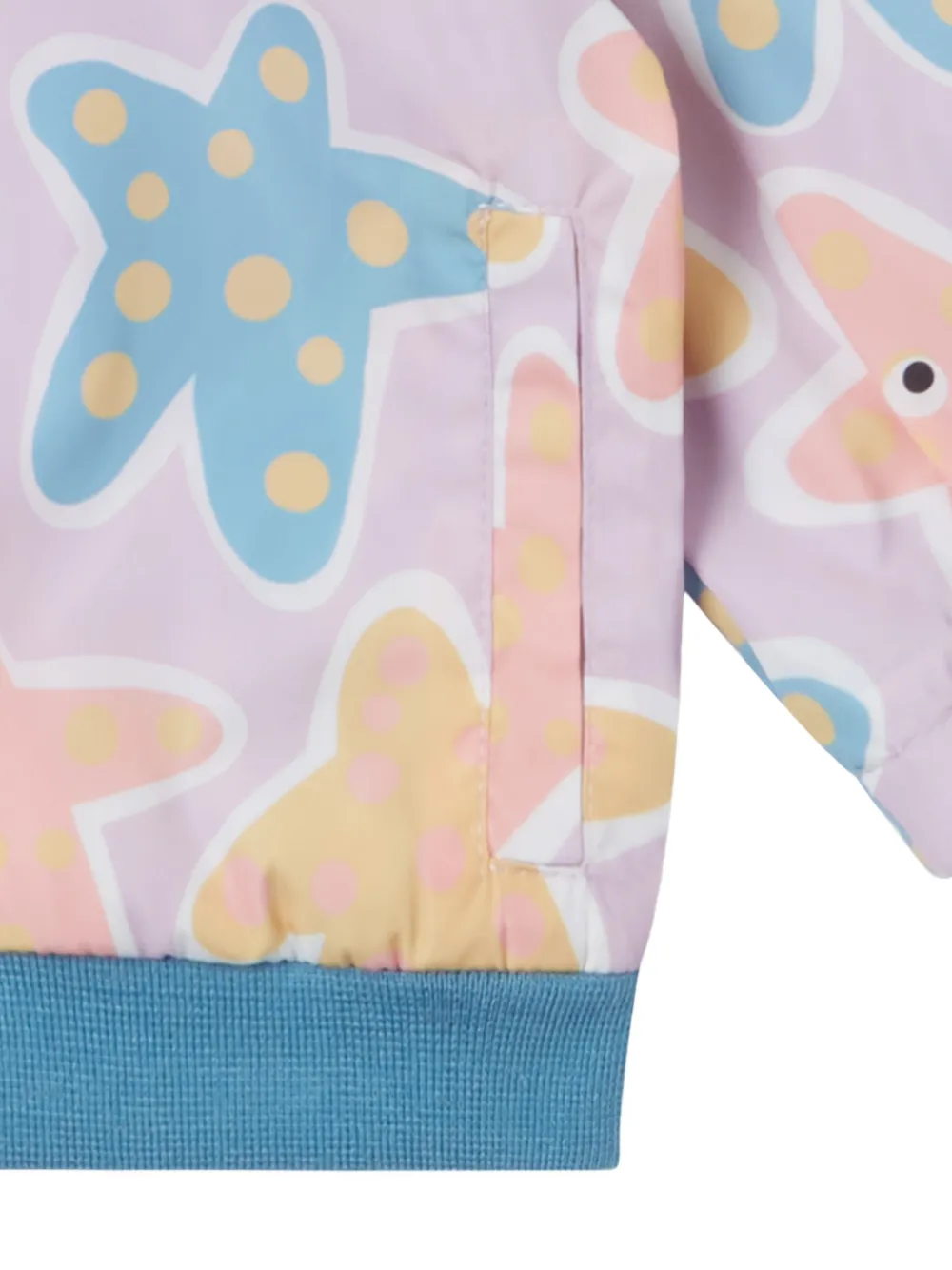 Stella McCartney Kids Jack met zeester-print en capuchon Paars