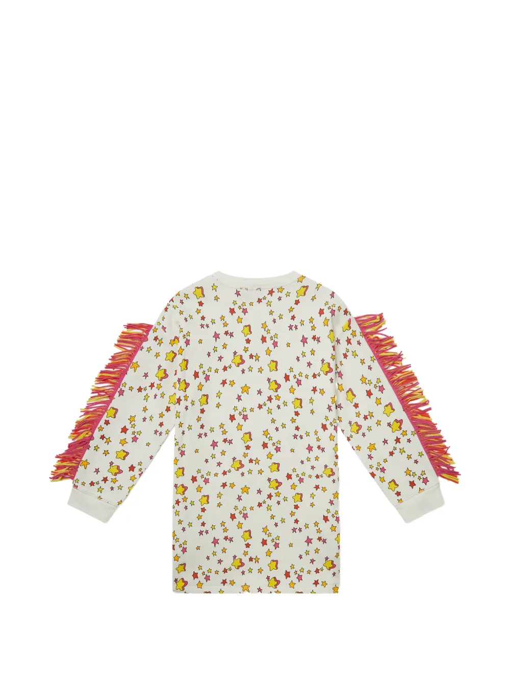 Stella McCartney Kids star-print fringed dress Wit