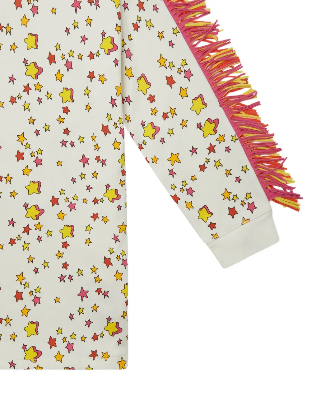 Stella McCartney Kids star-print fringed dress Wit