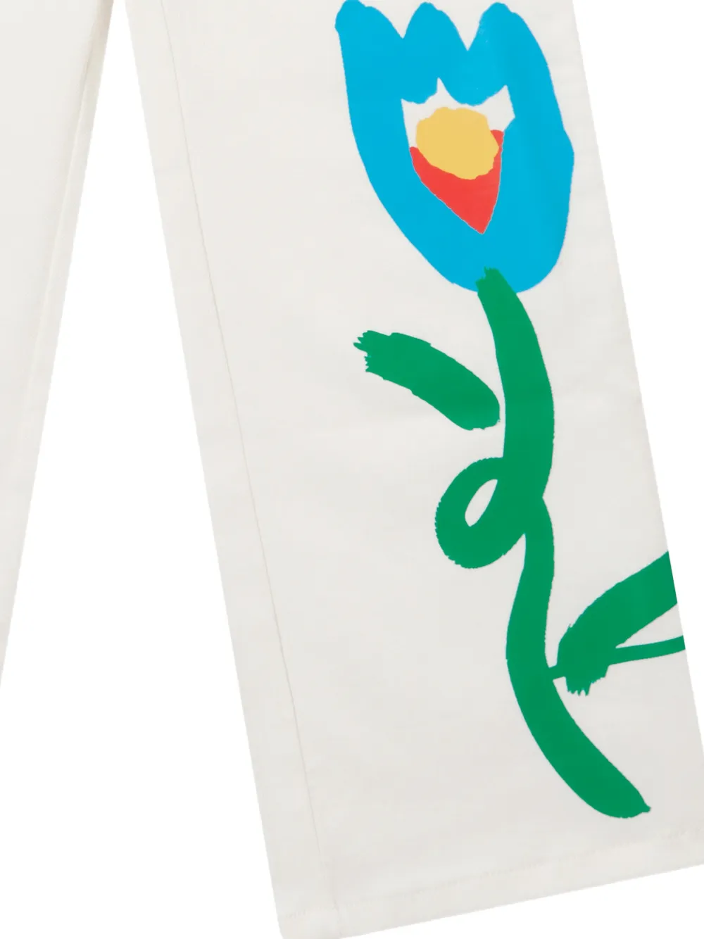 Stella McCartney Kids Broek met tulpen-print Wit