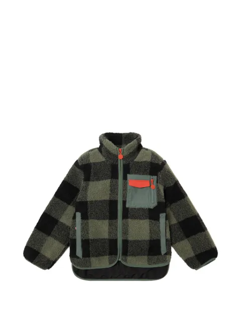 Stella McCartney Kids check-pattern fleece jacket