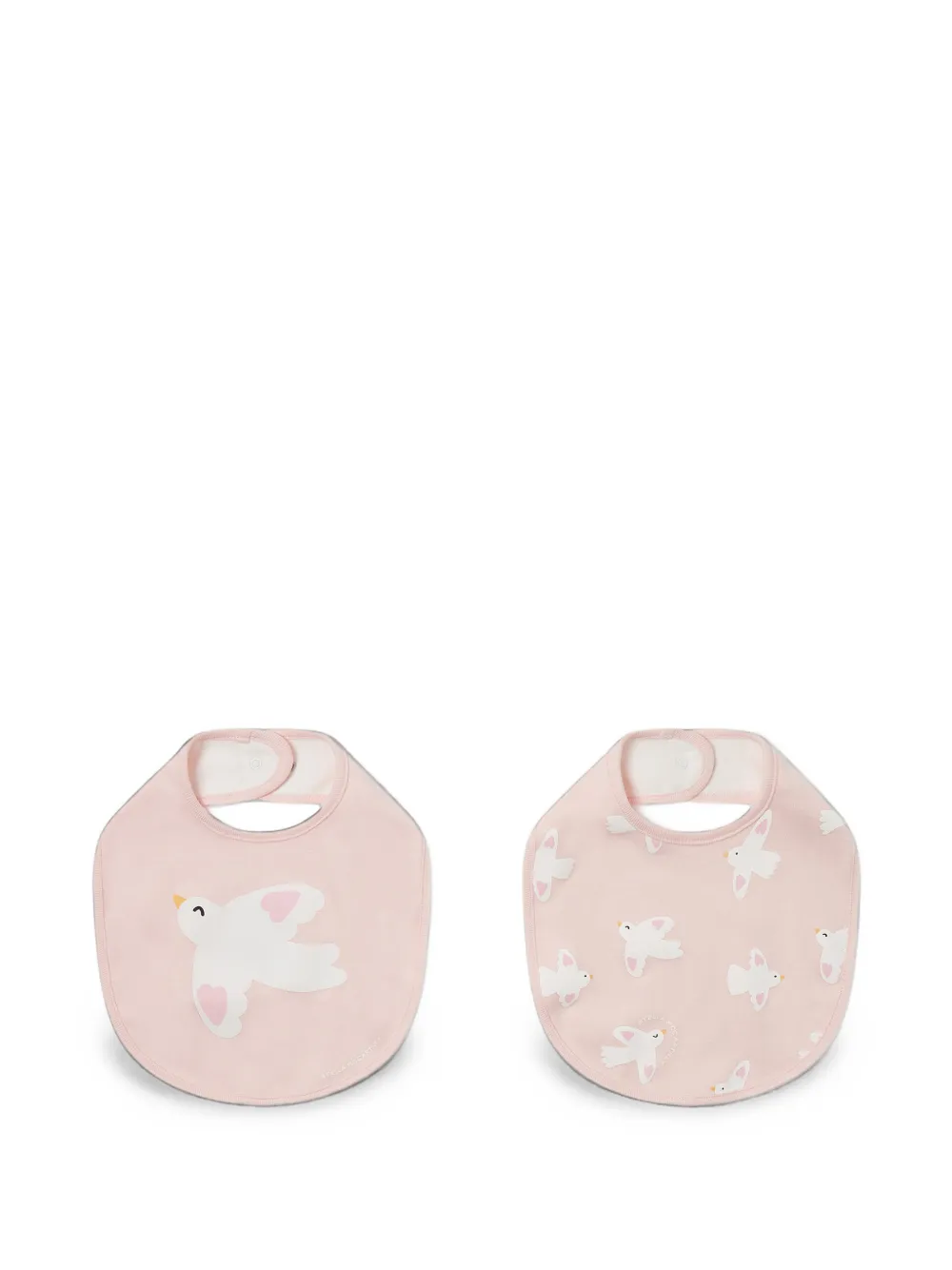 Stella McCartney Kids dove-print bibs set (set of two) - Rosa