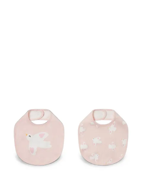 Stella McCartney Kids dove-print bibs set (set of two)