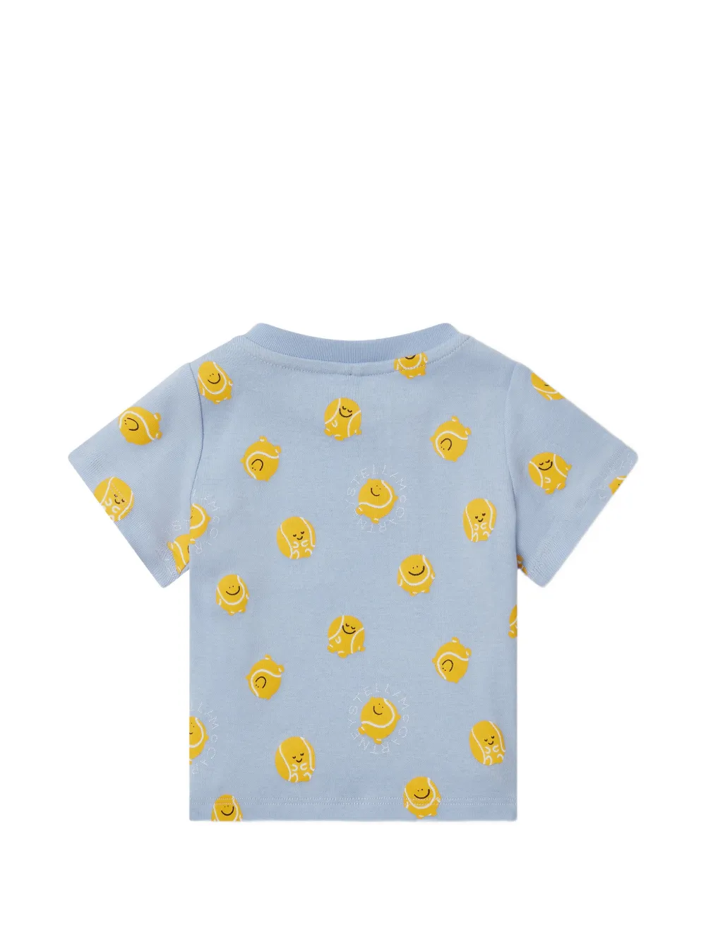 Stella McCartney Kids T-shirt met tennisbal-print Blauw