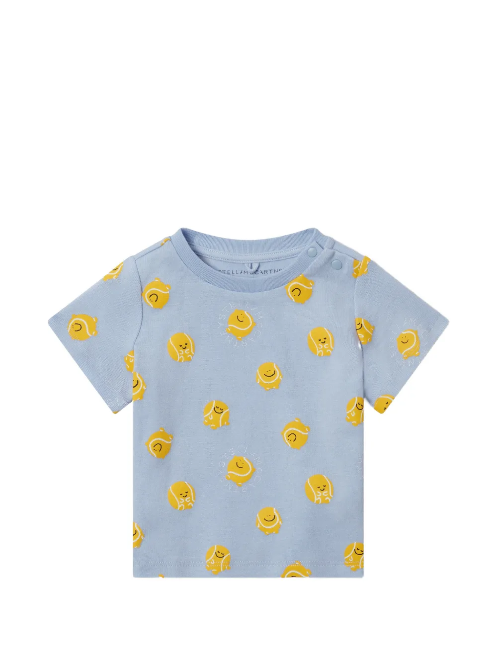 Stella McCartney Kids tennis-ball print T-shirt - Blu