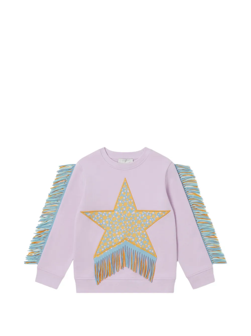 Stella McCartney Kids fringe-detail star-patch sweatshirt - Viola
