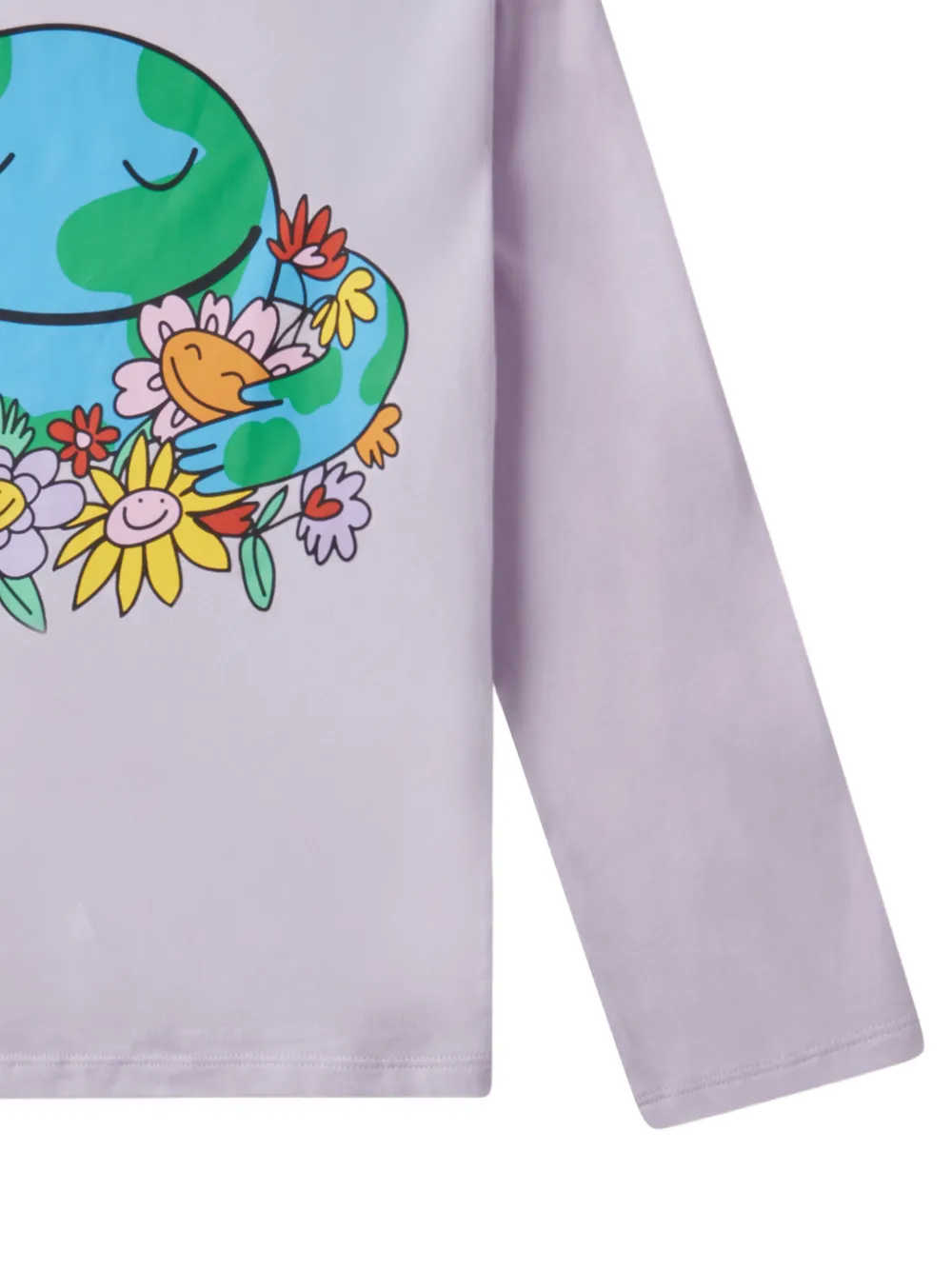 Stella McCartney Kids T-shirt met grafische print Paars