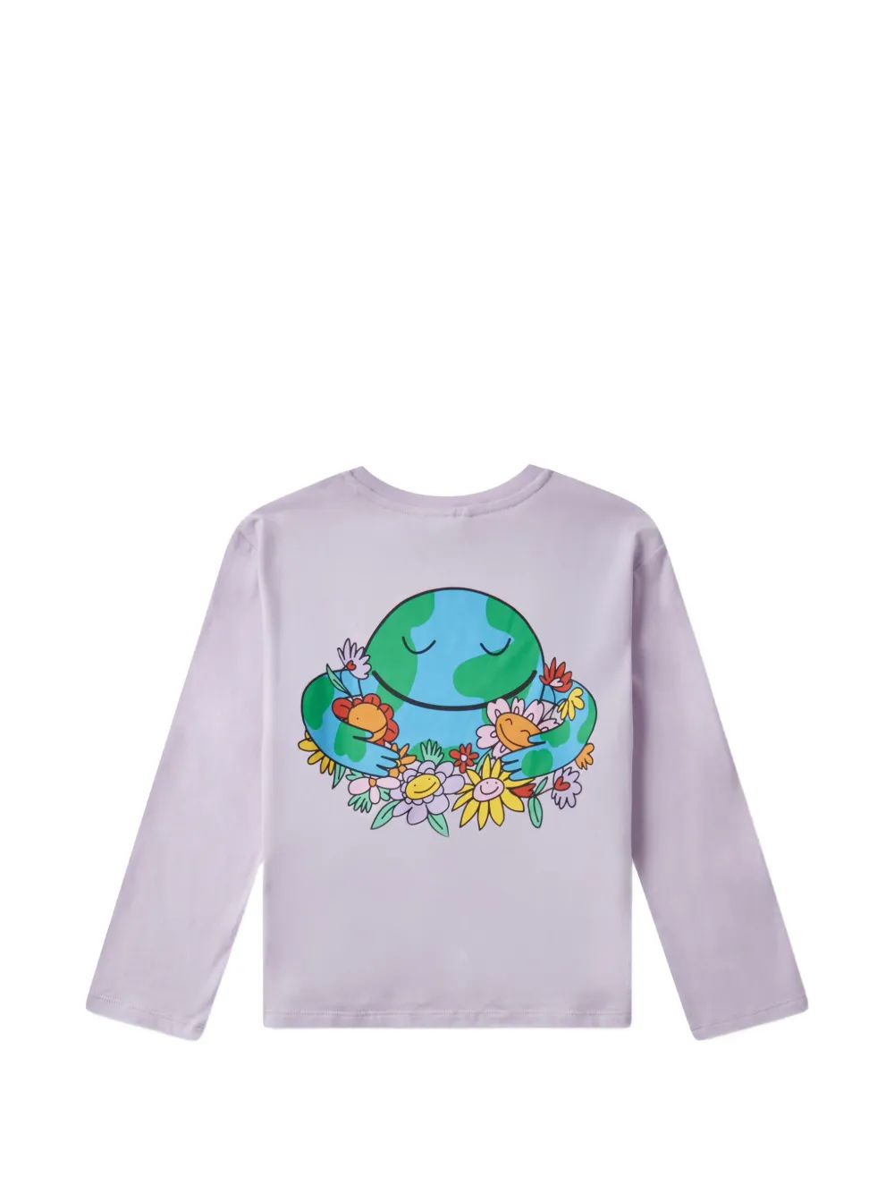 Stella McCartney Kids T-shirt met grafische print Paars