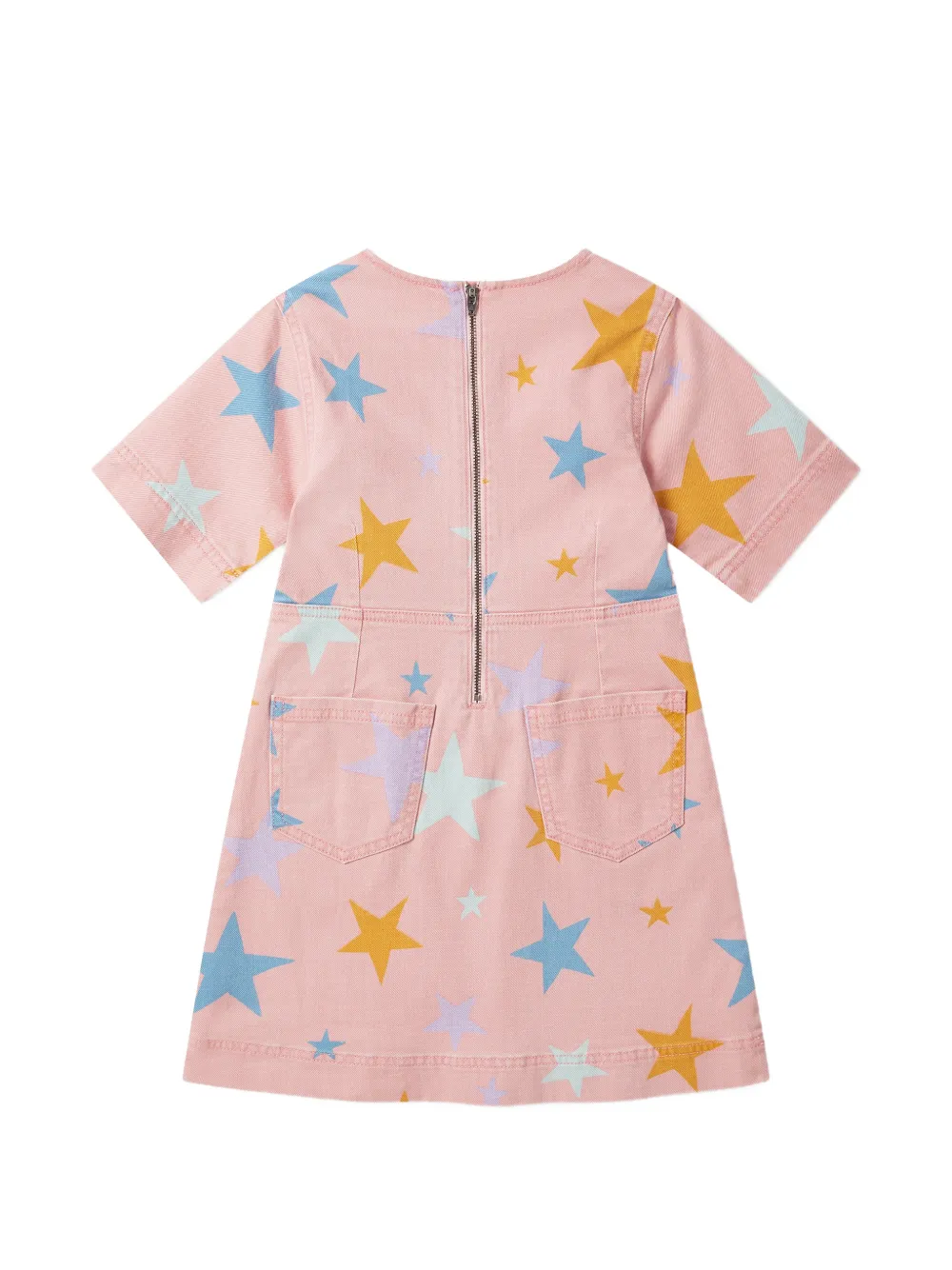 Stella McCartney Kids Midi-jurk met sterrenprint Roze
