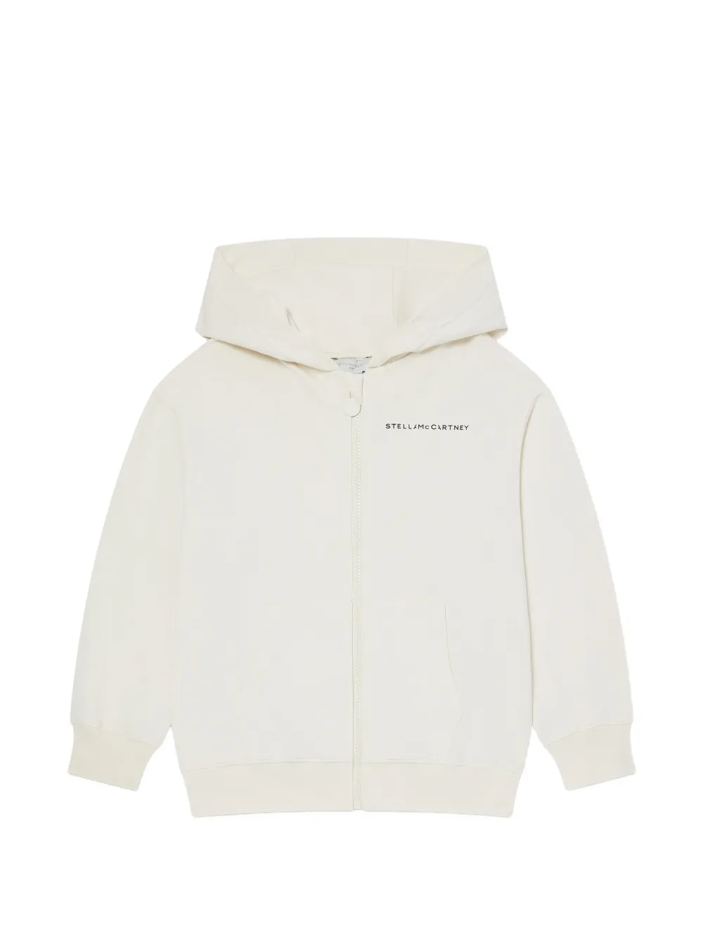 Stella McCartney Kids logo-print zip-up hoodie - Toni neutri