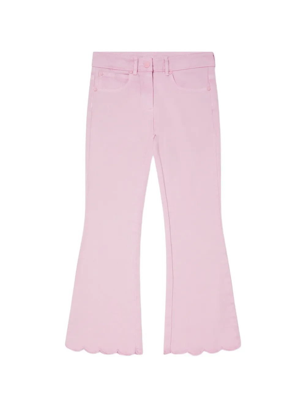 Stella McCartney Kids scalloped-hem flared jeans - Rosa