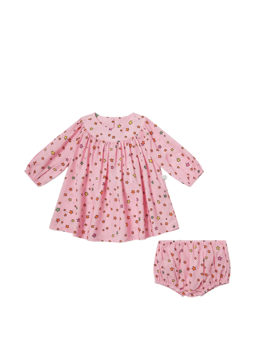Stella McCartney Kids star-print gathered dress (set of two) - Rosa