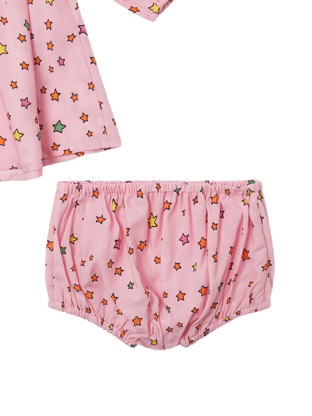 Stella McCartney Kids Gesmockte jurk met sterprint (set van twee) Roze