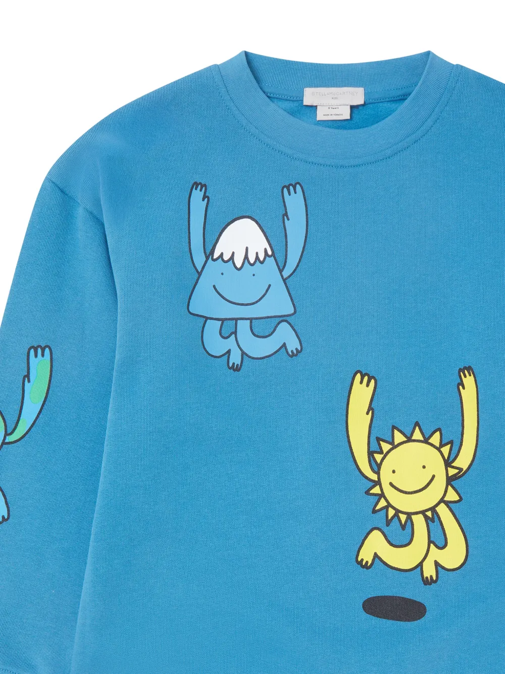 Stella McCartney Kids Earth Friends sweater met grafische print Blauw