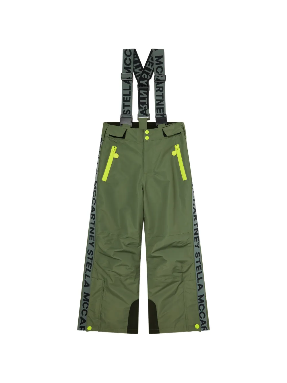 Stella McCartney Kids logo-print braces ski pants - Verde