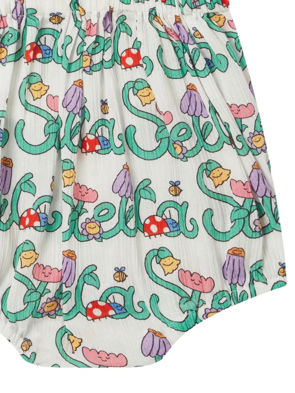 Stella McCartney Kids Body met ruches en print Groen