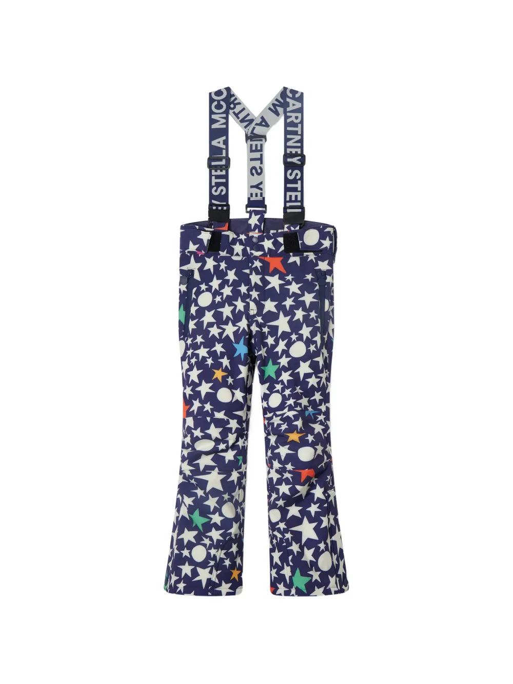 Stella McCartney Kids star-print logo-strap ski trousers - Blu