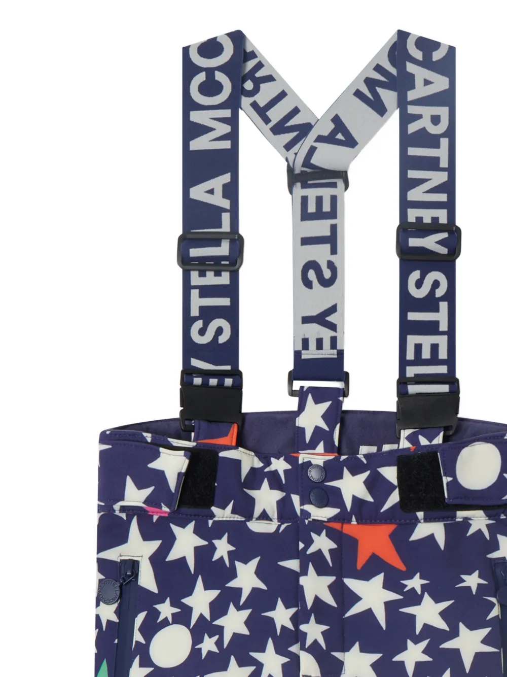 Stella McCartney Kids Skibroek met sterprint en logoband Blauw